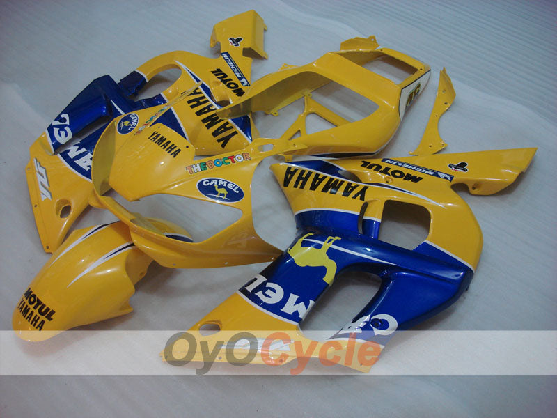 Kit de carénages en injection pour YZF-R6 98-02 - Jaune, bleu - Camel, MOTUL #OYO87900981