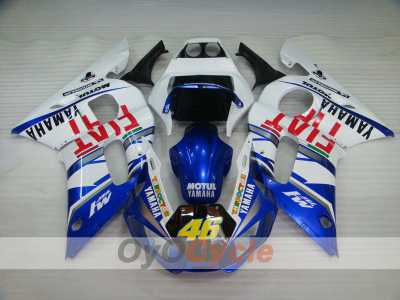 Kit de carénages à injection pour YZF-R6 98-02 - Bleu, blanc - FIAT, MOTUL #OYO87900986