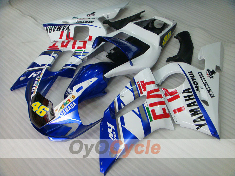 Kit de carénages à injection pour YZF-R6 98-02 - Bleu, blanc - FIAT, MOTUL #OYO87900986