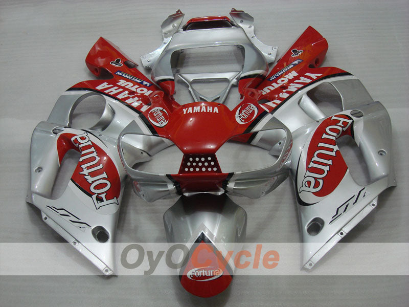 Kit de carénages à injection pour YZF-R6 98-02 - Rouge, argent - Fortuna, MOTUL #OYO87900993