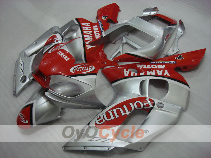 Kit de carénages à injection pour YZF-R6 98-02 - Rouge, argent - Fortuna, MOTUL #OYO87900993