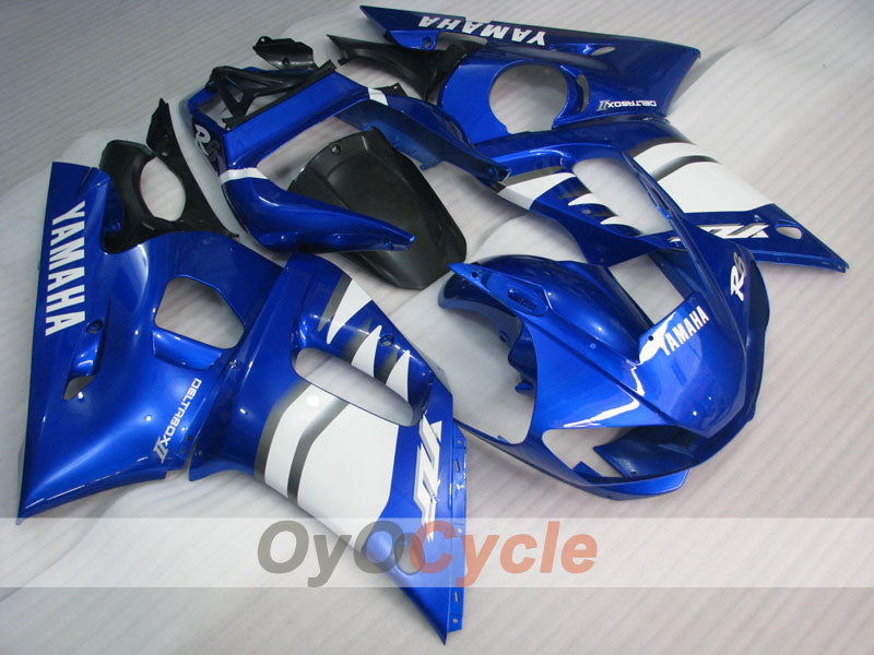 Kit de carénages à injection pour YZF-R6 98-02 - Bleu, blanc - Style usine #OYO87900995