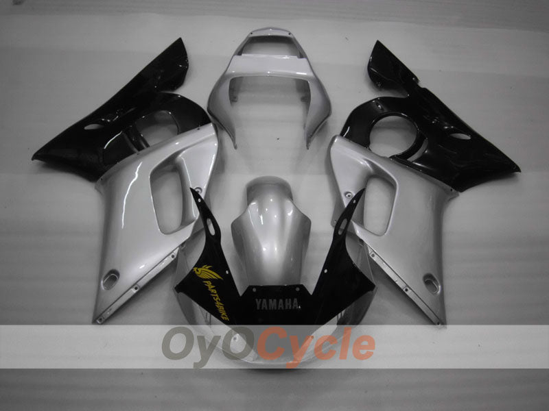 Kit de carénage d'injection pour YZF-R6 98-02 - Noir, argent - Style d'origine #OYO87901000