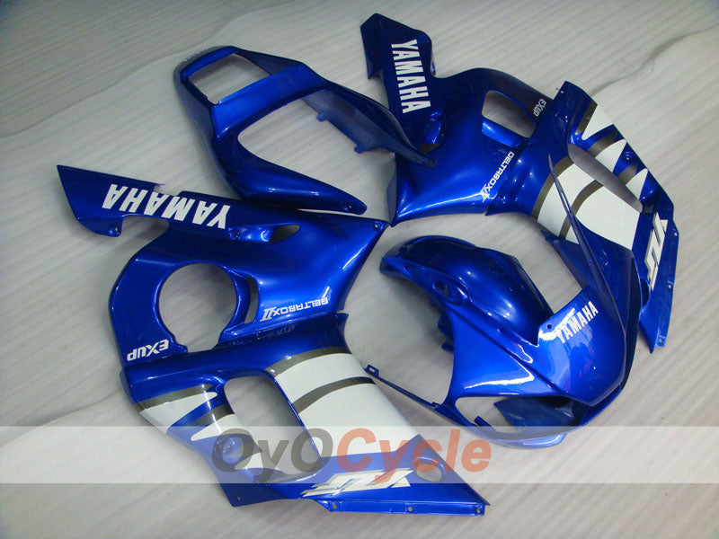 Kit de carénages injectés pour YZF-R6 98-02 - Bleu, blanc - Style usine #OYO87901009