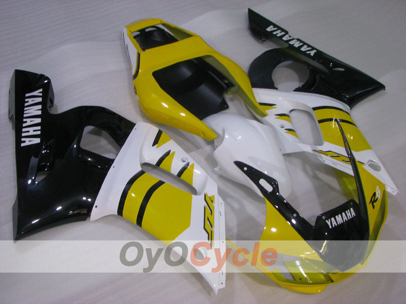 Kit de carénages injectés pour YZF-R6 98-02 - Jaune, blanc - Style usine #OYO87901020 Image secondaire du produit