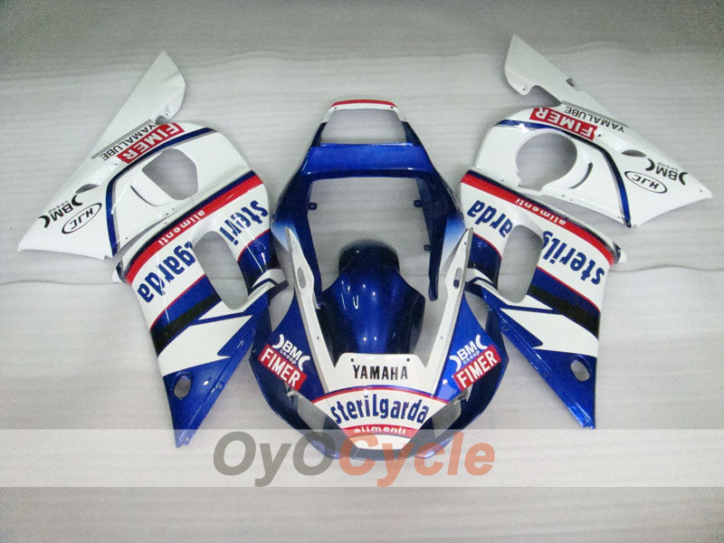 Kit de carénage à injection pour YZF-R6 98-02 - Bleu, Blanc - Sterilgarda #OYO87901024
