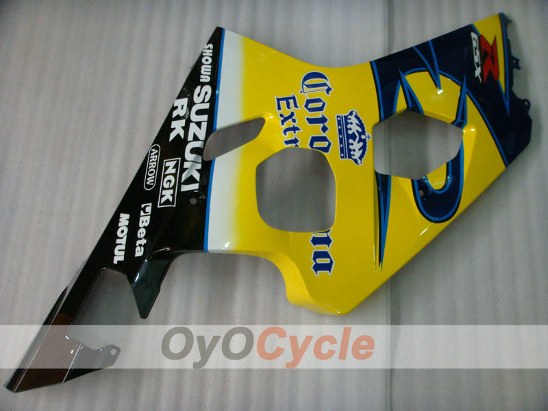 Kit de carénages injectés pour GSXR600 04-05 - Jaune, Noir - Corona, MOTUL #OYO87901166