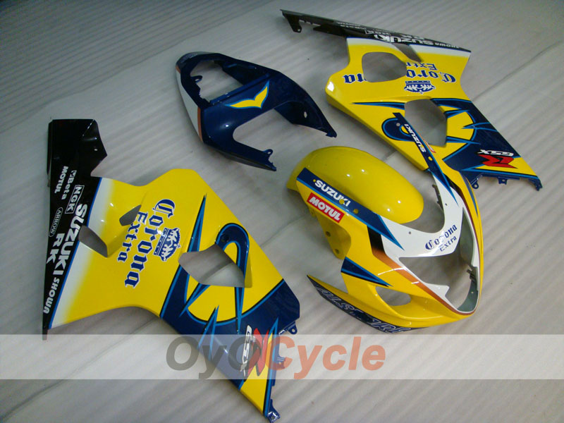 Kit de carénages injectés pour GSXR600 04-05 - Jaune, Noir - Corona, MOTUL #OYO87901166
