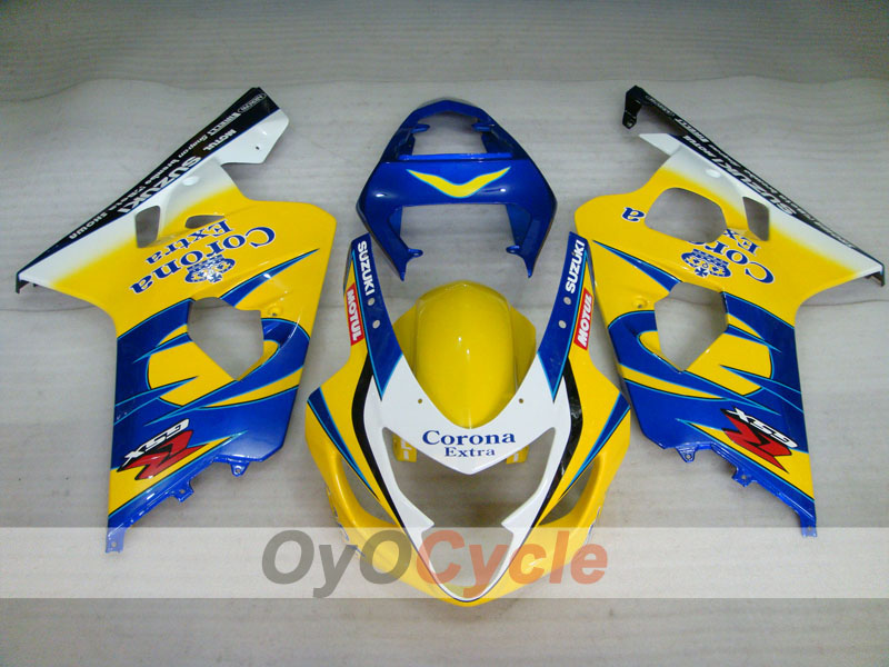 Kit de carénages injectés pour GSXR600 04-05 - Jaune, Bleu - Corona, MOTUL #OYO87901167