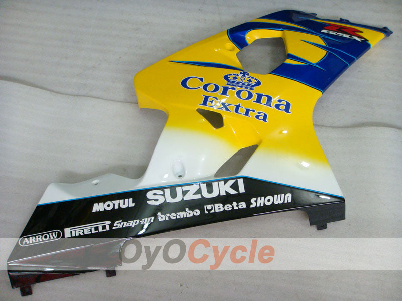 Kit de carénages injectés pour GSXR600 04-05 - Jaune, Bleu - Corona, MOTUL #OYO87901167