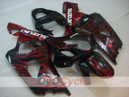 Kit de carénage à injection pour GSX R750 04-05 - Rouge, Noir - Flammes #OYO87901252