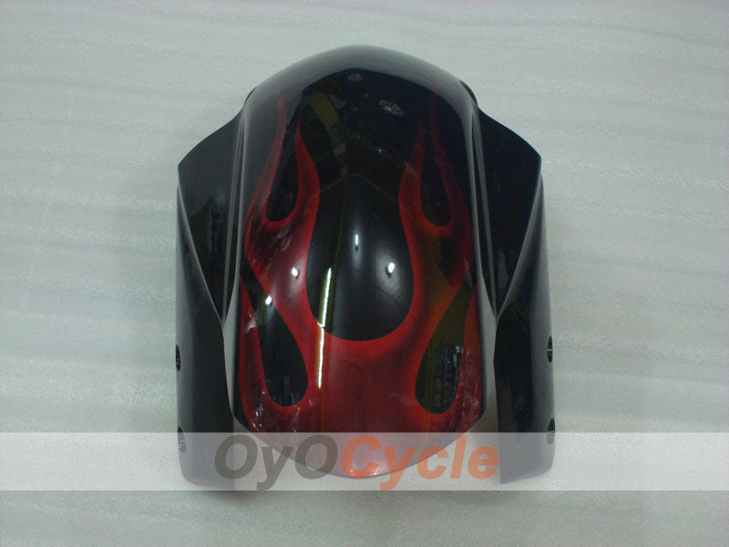 Kit de carénage injecté pour GSXR600 04-05 - Rouge, Noir - Flamme #OYO87901186