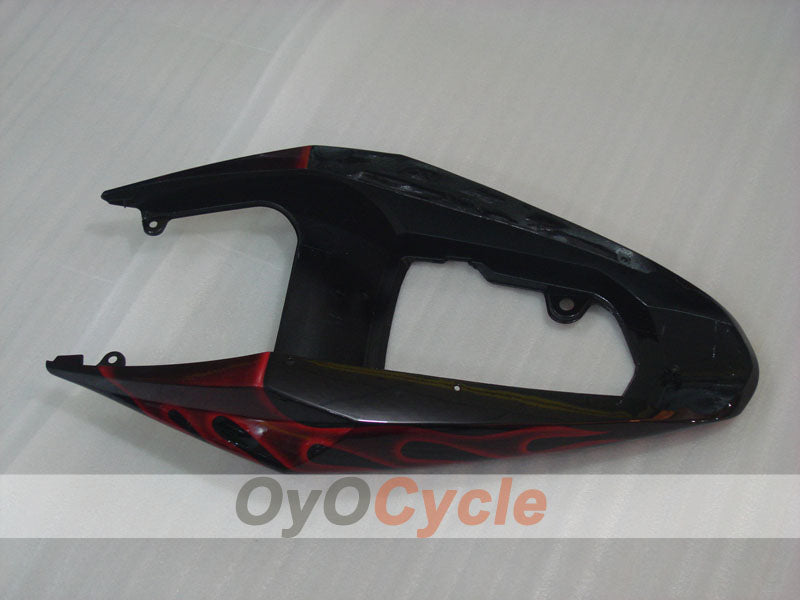 Kit de carénage injecté pour GSXR600 04-05 - Rouge, Noir - Flamme #OYO87901186