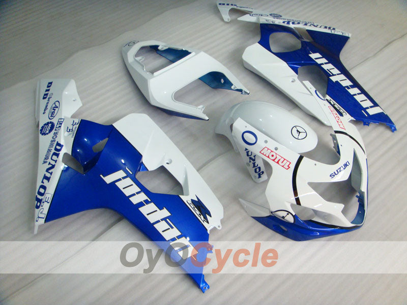 Kit de carénage injecté pour GSX R750 04-05 - Bleu, Blanc - Jordan #OYO87901256