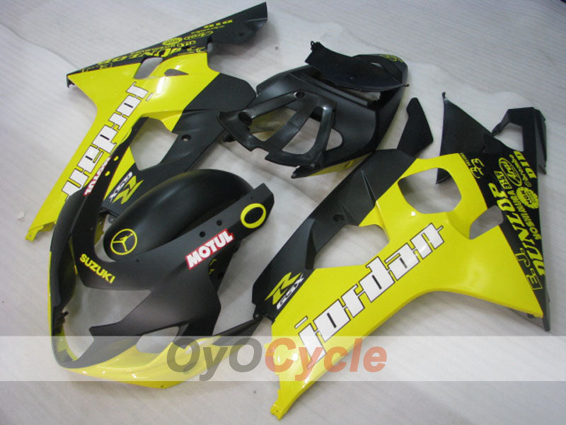 Kit de carénage injecté pour GSX R750 04-05 - Jaune, Noir - Jordan #OYO87901257