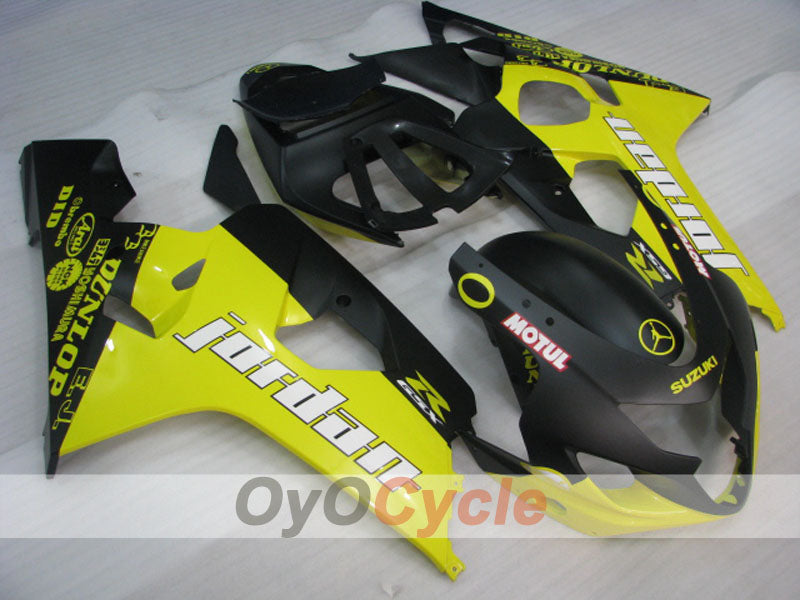 Kit de carénage injecté pour GSX R750 04-05 - Jaune, Noir - Jordan #OYO87901257
