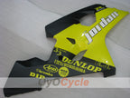 Kit de carénages en injection pour GSXR600 04-05 - Jaune, noir, mat - DUNLOP, Jordan, MOTUL #OYO87901197