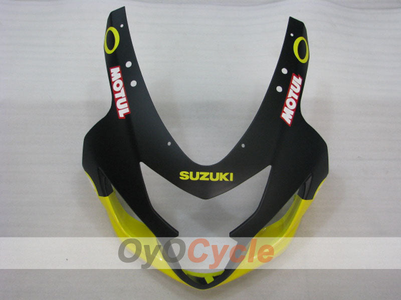 Kit de carénages en injection pour GSXR600 04-05 - Jaune, noir, mat - DUNLOP, Jordan, MOTUL #OYO87901197