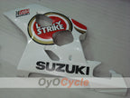 Kit de carénages en injection pour GSXR600 04-05 - Rouge, blanc - Lucky Strike #OYO87901203