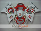 Kit de carénage injecté pour GSX R750 04-05 - Rouge, Blanc - Lucky Strike #OYO87901259