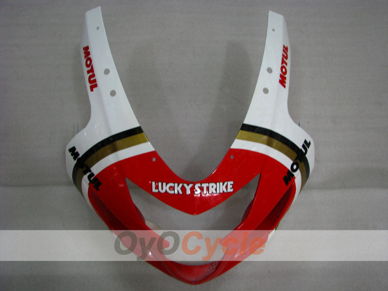 Kit de carénage injecté pour GSX R750 04-05 - Rouge, Blanc - Lucky Strike #OYO87901260
