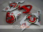 Kit de carénage injecté pour GSX R750 04-05 - Rouge, Blanc - Lucky Strike #OYO87901260