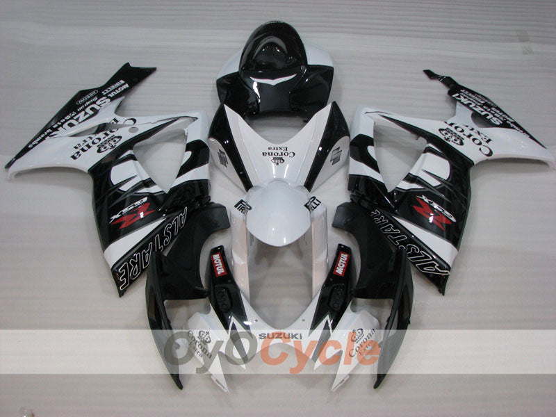 Kit de carénage injecté pour GSX R750 06-07 - Blanc, Noir - Corona #OYO87901265