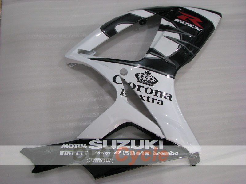 Kit de carénage injecté pour GSX R750 06-07 - Blanc, Noir - Corona #OYO87901265
