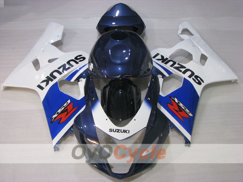 Kit de carénage injecté pour GSX R750 04-05 - Bleu, Blanc - Style d’origine #OYO87901179