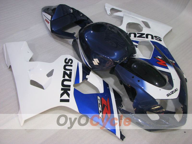 Kit de carénage injecté pour GSX R750 04-05 - Bleu, Blanc - Style d’origine #OYO87901179