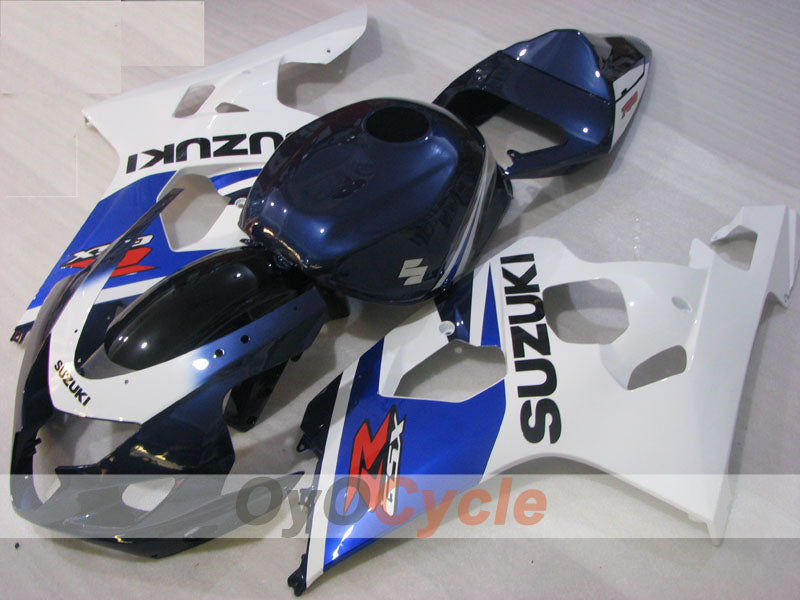Kit de carénage à injection pour GSXR600 04-05 - Blanc, Noir - Style d’origine #OYO87901356