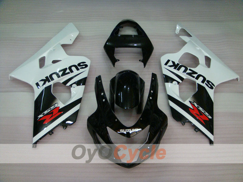 Kit de carénages en injection pour GSX R750 04-05 - Blanc, noir - Style d’origine #OYO87901201