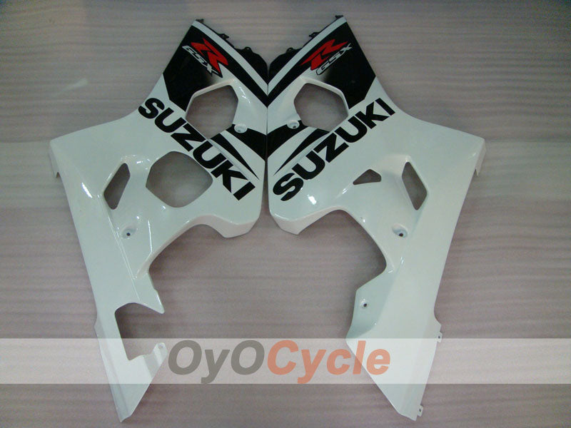 Kit de carénages en injection pour GSX R750 04-05 - Blanc, noir - Style d’origine #OYO87901201