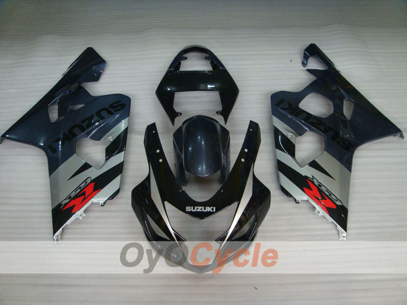 Kit de carénage à injection pour GSX R750 04-05 - Noir, Gris - Style usine #OYO87901212