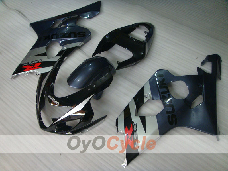 Kit de carénage à injection pour GSXR600 04-05 - Noir, argent - Style d'usine #OYO87901378