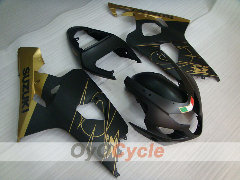 Kit de carénage à injection pour GSX R750 04-05 - Noir, doré, mat - Style d'usine #OYO87901217