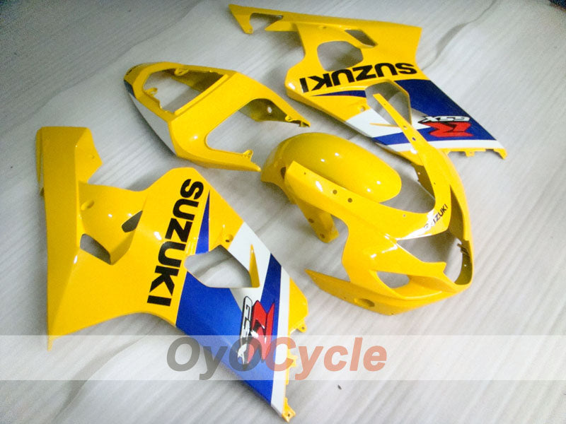 Kit de carénage à injection pour GSXR600 04-05 - Jaune, Bleu - Style usine #OYO87901391