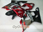 Kit de carénage à injection pour GSX R750 04-05 - Rouge, argent - Style d'usine #OYO87901220