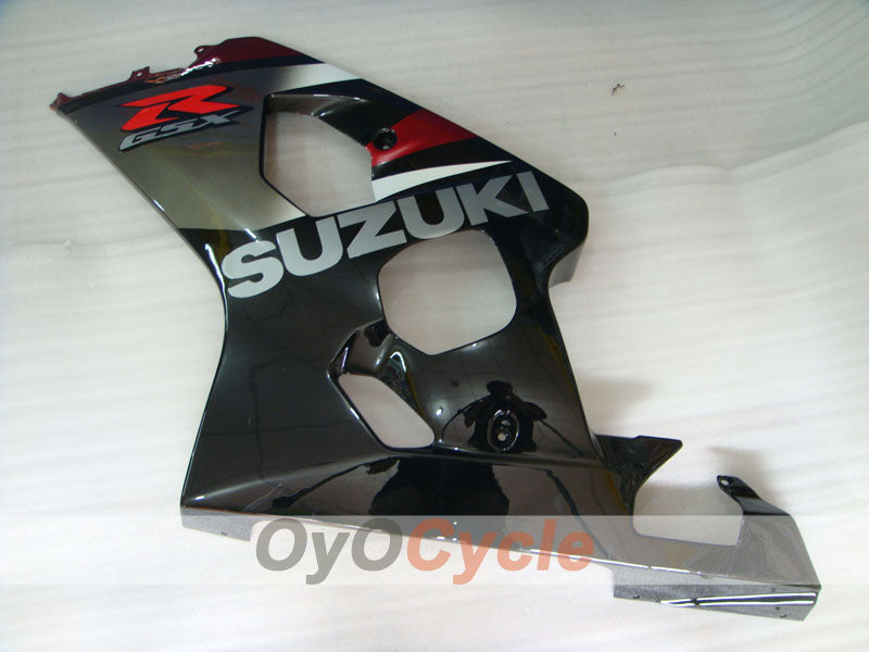 Kit de carénage à injection pour GSXR600 04-05 - Rouge, Noir - Style usine #OYO87901392
