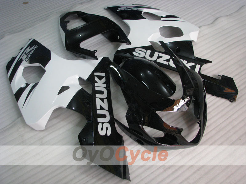 Kit de carénage injecté pour GSXR600 04-05 - Blanc, Noir - Style d’origine #OYO87901395