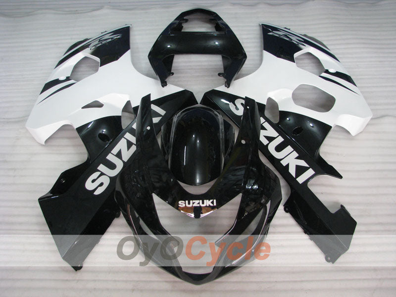 Kit de carénage injecté pour GSXR600 04-05 - Blanc, Noir - Style d’origine #OYO87901395