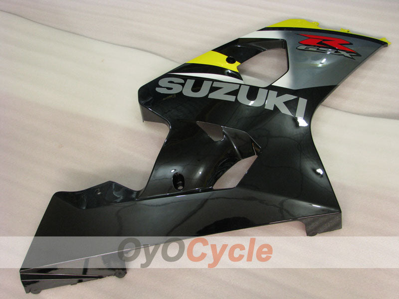 Kit de carénage injecté pour GSXR600 04-05 - Jaune, Noir - Style d’origine #OYO87901396