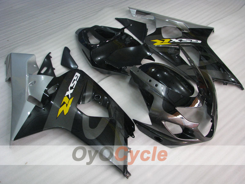 Kit de carénage injecté pour GSXR600 04-05 - Noir, Gris - Style d’origine #OYO87901401