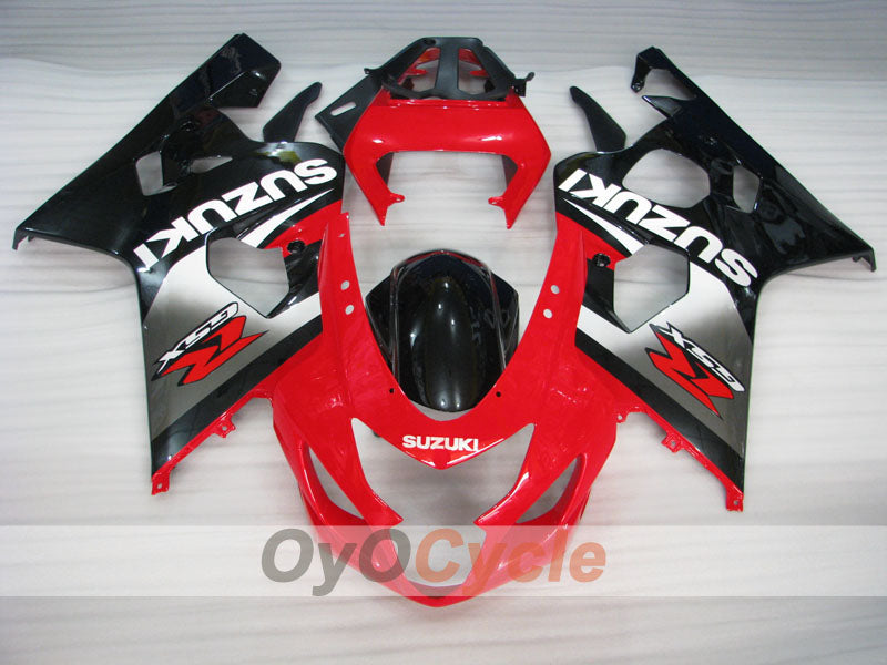 Kit de carénage injecté pour GSXR600 04-05 - Rouge, Noir - Style d’origine #OYO87901404