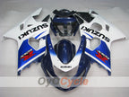 Kit de carénage à injection pour GSX R750 04-05 - Bleu, blanc - Style d'usine #OYO87901228