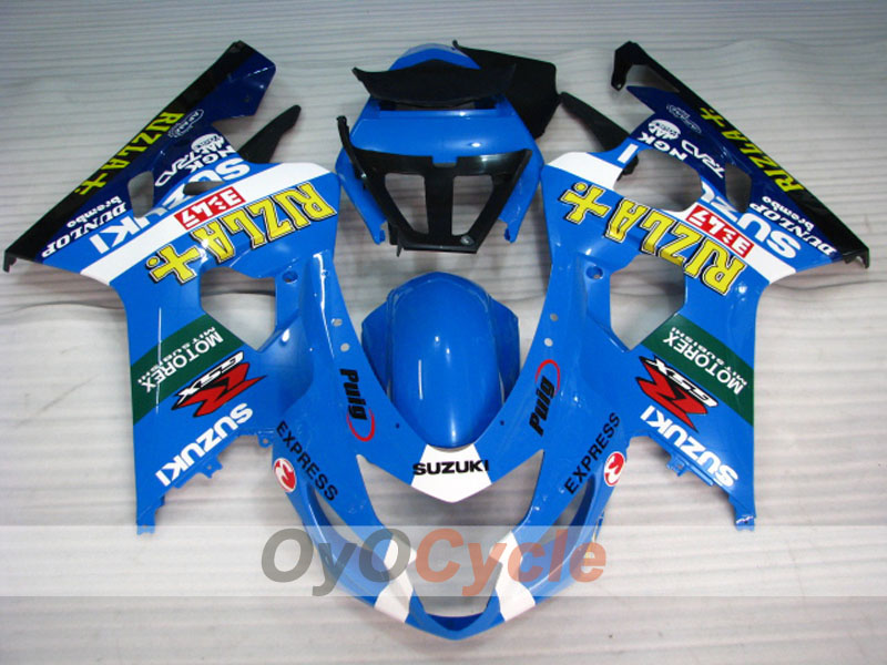 Kit de carénage à injection pour GSX R750 04-05 - Bleu, Noir - Rizla+ #OYO87901233