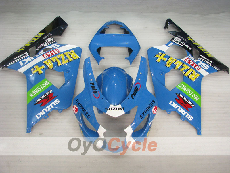 Kit de carénage à injection pour GSX R750 04-05 - Bleu, Blanc - Rizla+ #OYO87901234