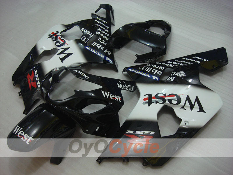 Kit de carénage à injection pour GSXR600 04-05 - Blanc, Noir - West #OYO87901423 Image principale du produit