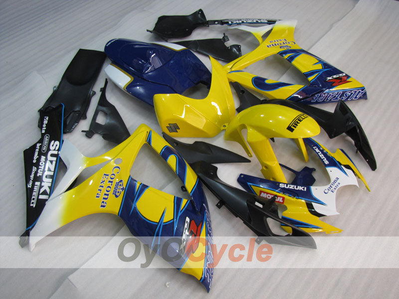Kit de carénage pour injection pour GSX R750 06-07 - Jaune, Bleu - Corona #OYO87901266
