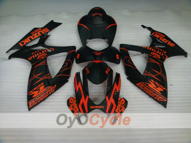 Kit de carénage pour injection pour GSX R750 06-07 - Orange, Noir - Corona #OYO87901267